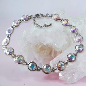 Swarovski Crystal Rhodium Plated Tennis Bracelet NWT